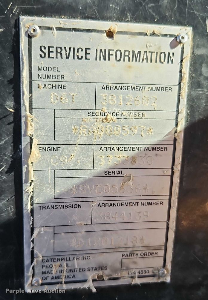 image for item EB8362 2015 Caterpillar D6T LGP dozer