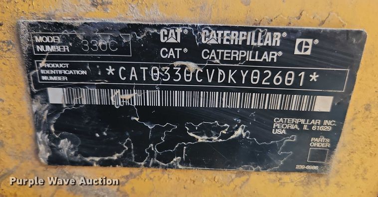 image for item EB8364 2004 Caterpillar 330C excavator