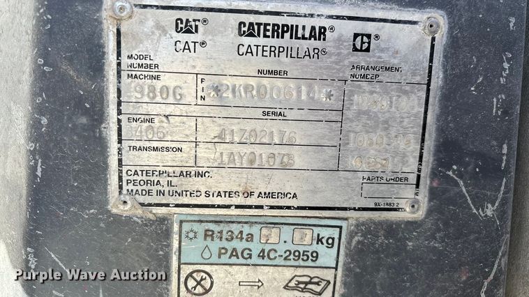 image for item ED2248 1996 Caterpillar 980G wheel loader