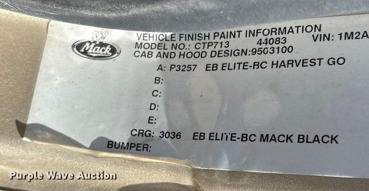 image for item ED2264 2007 Mack CTP dump truck