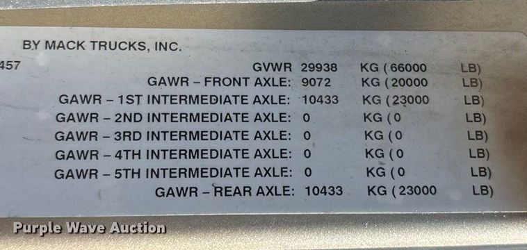 image for item ED2264 2007 Mack CTP dump truck