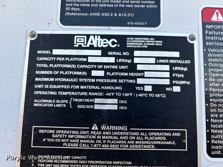 image for item ED2266 2012 Dodge Ram 5500 bucket truck