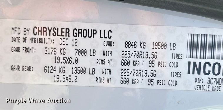 image for item ED2266 2012 Dodge Ram 5500 bucket truck