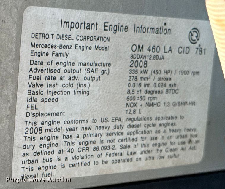 image for item ED5903 2010 Freightliner M2 dump truck