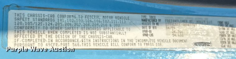 image for item ED5903 2010 Freightliner M2 dump truck