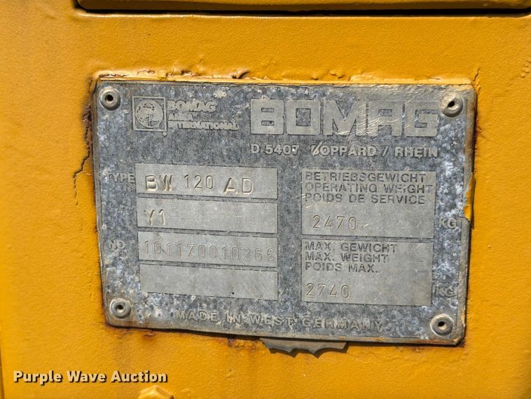 image for item ED5966 Bomag BW120AD double drum roller