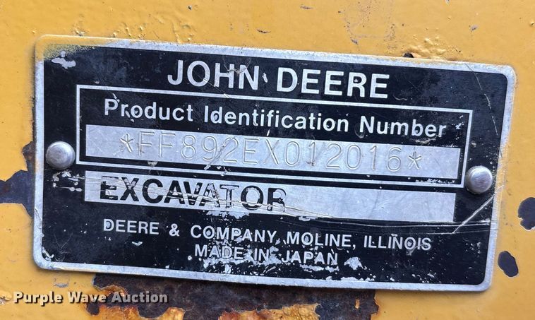 image for item EE4043 1996 John Deere 892E LC excavator