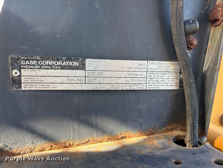 image for item EE4061 1996 Case 1845C skid steer loader