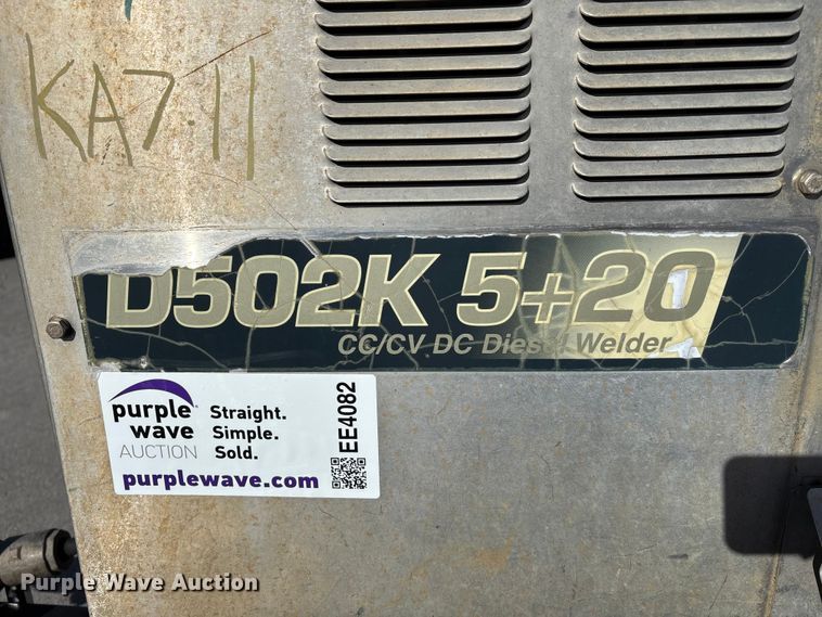 image for item EE4082 Miller D502K 5+20 CC/CV DC diesel welder welder/generator