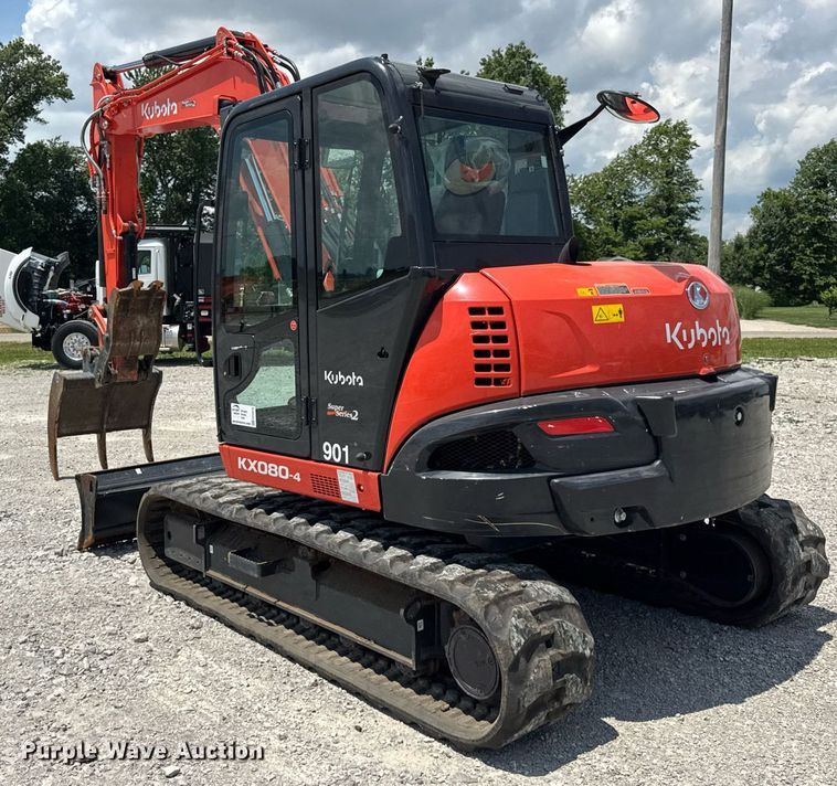 image for item EF2078 2022 Kubota KX080-4 Super Series 2 mini excavator