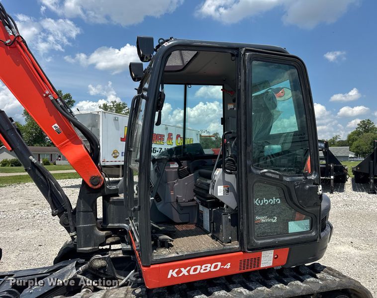 image for item EF2078 2022 Kubota KX080-4 Super Series 2 mini excavator