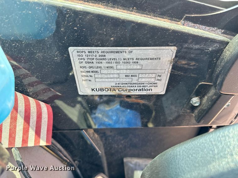 image for item EF2078 2022 Kubota KX080-4 Super Series 2 mini excavator