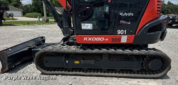 image for item EF2078 2022 Kubota KX080-4 Super Series 2 mini excavator