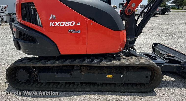 image for item EF2078 2022 Kubota KX080-4 Super Series 2 mini excavator