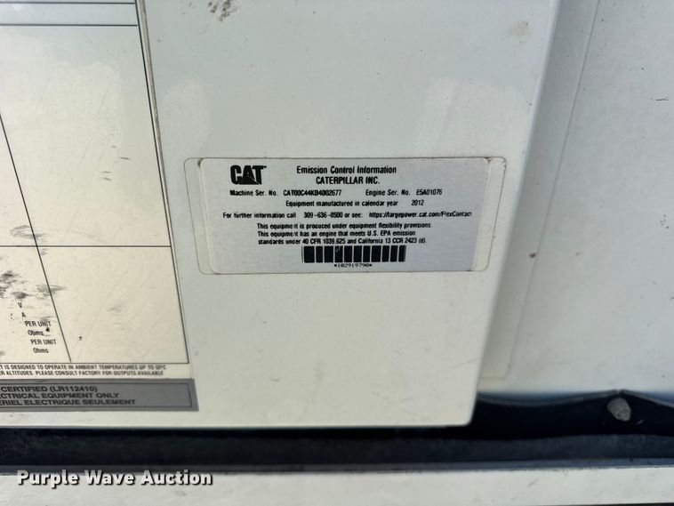image for item EF2205 2012 Caterpillar XQ100-6 generator