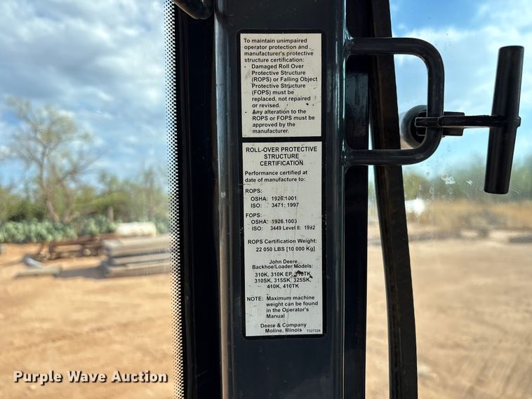 image for item EF6075 2014 John Deere 310SK backhoe