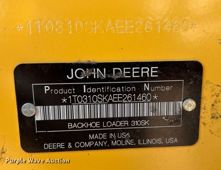 image for item EF6075 2014 John Deere 310SK backhoe