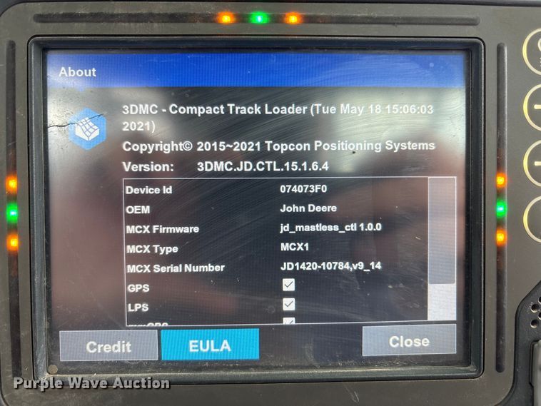 image for item EF6083 2021 John Deere 333G tracked skid steer loader