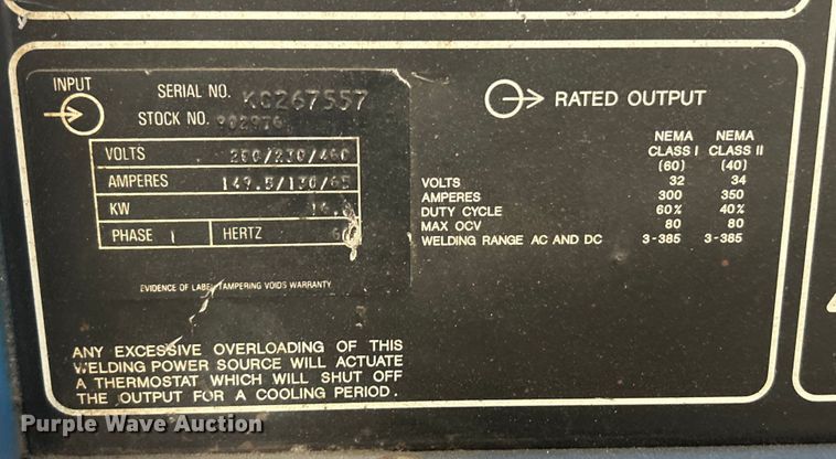 image for item EK8404 Miller Syncrowave 350 welder