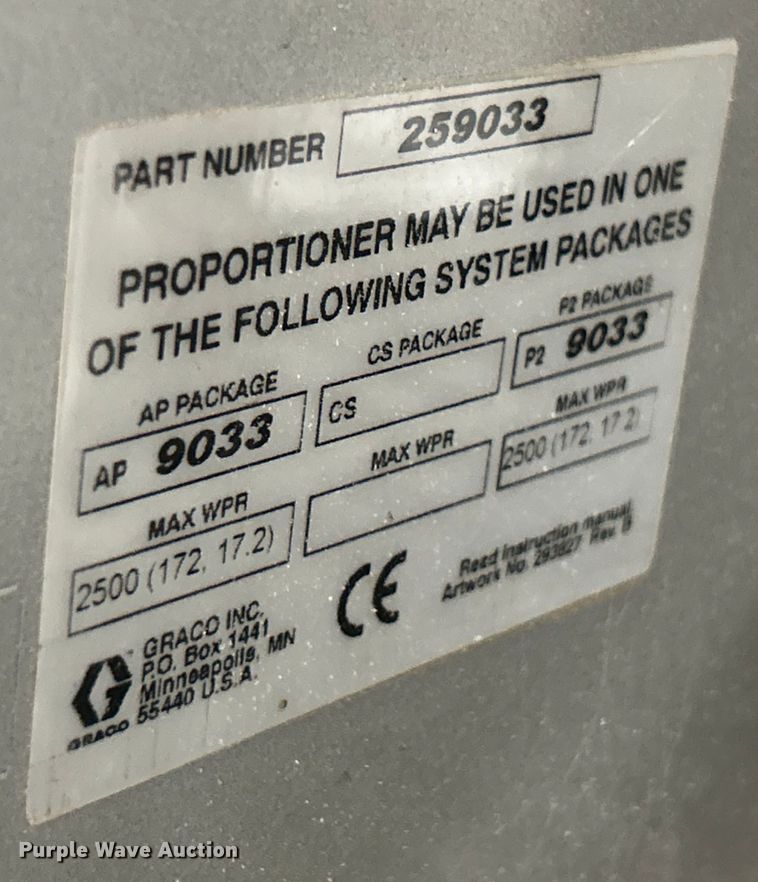 image for item EK8405 Graco Reactor E-XP1 spray foam machine