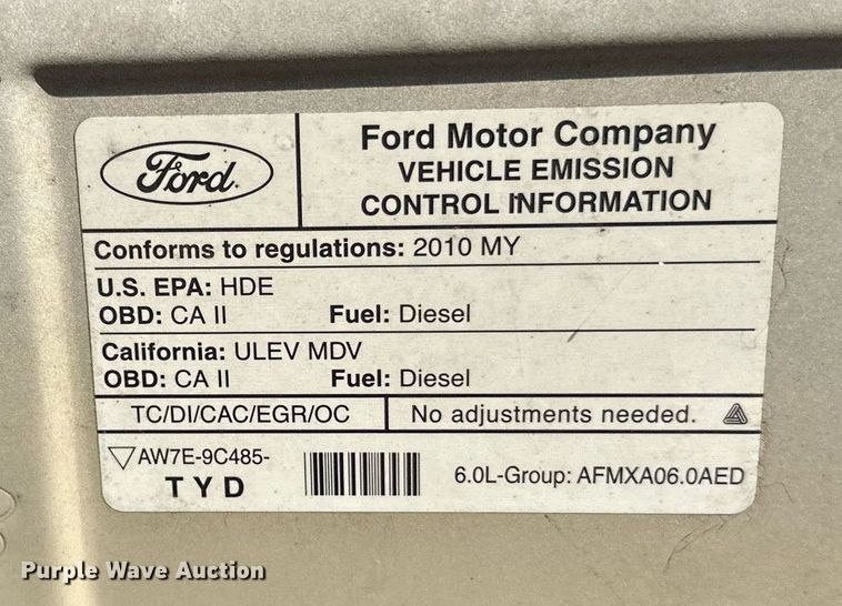 image for item EL0006 2010 Ford E350 van cab and chassis