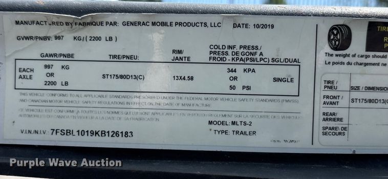 image for item EL6114 2020 Generac MLTS-2 light plant