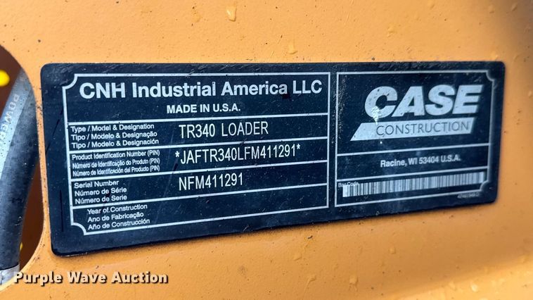 image for item EM8344 2015 Case TR340 tracked skid steer loader