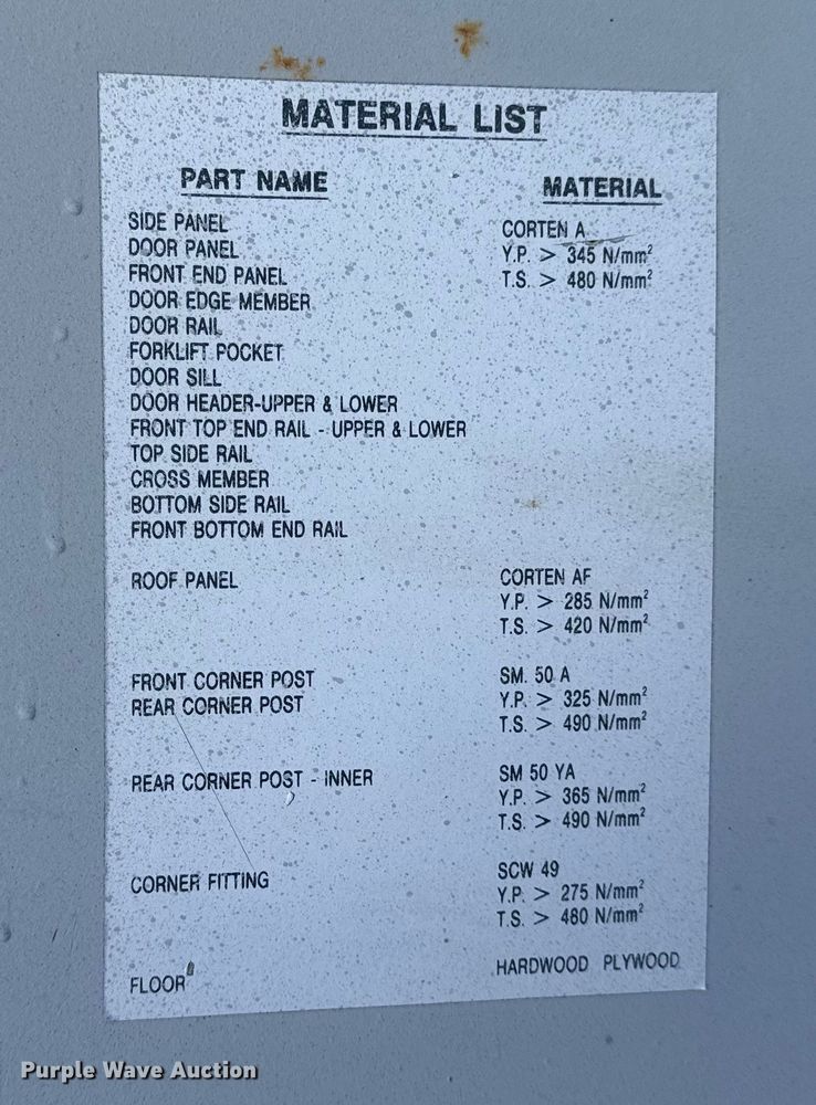 image for item EN0509 Shipping container 