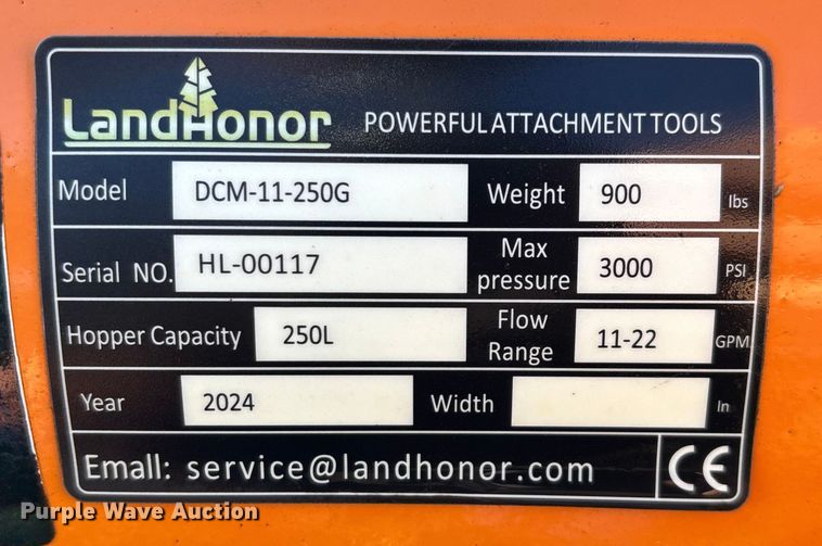 image for item EN5651 2024 Landhonor DCM-11-250G skid steer concrete mixer