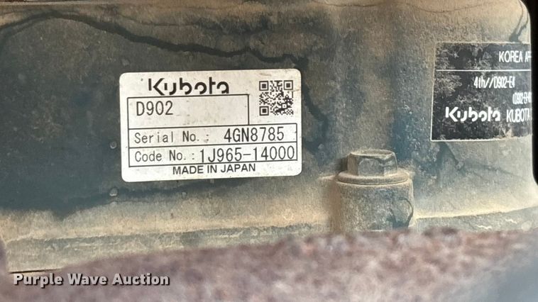 image for item EN5685 2017 Case CX17C mini excavator