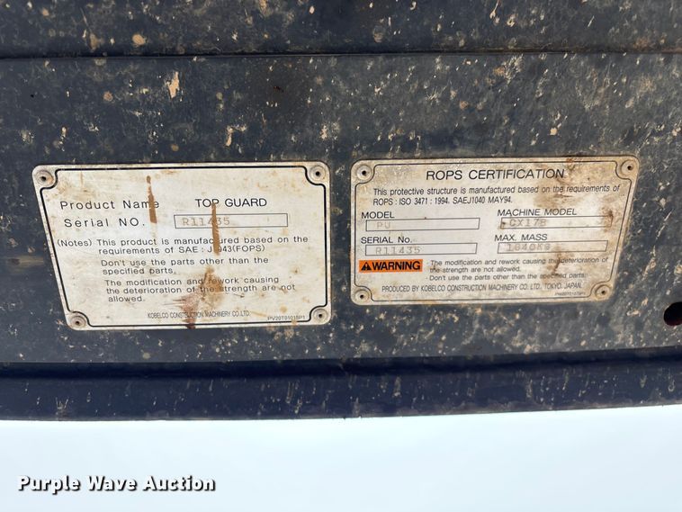 image for item EN5686 2014 Case CX17B mini excavator