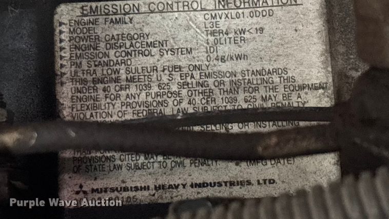 image for item EN5686 2014 Case CX17B mini excavator