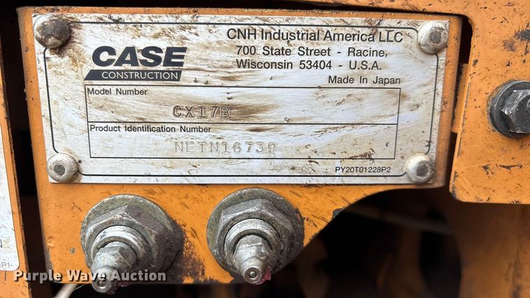 image for item EN5686 2014 Case CX17B mini excavator