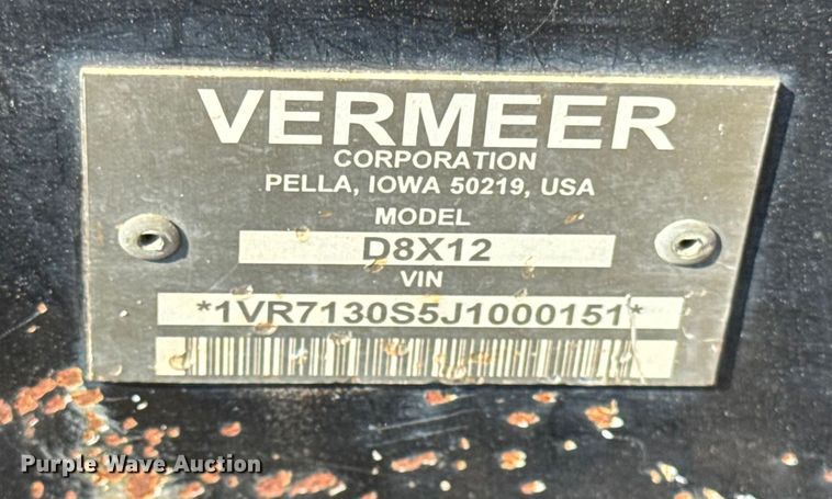 image for item ER0167 2018 Vermeer D8x12 directional boring unit