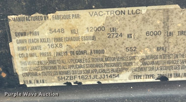 image for item ER0178 2018 Vermeer LP573SDT vacuum excavator