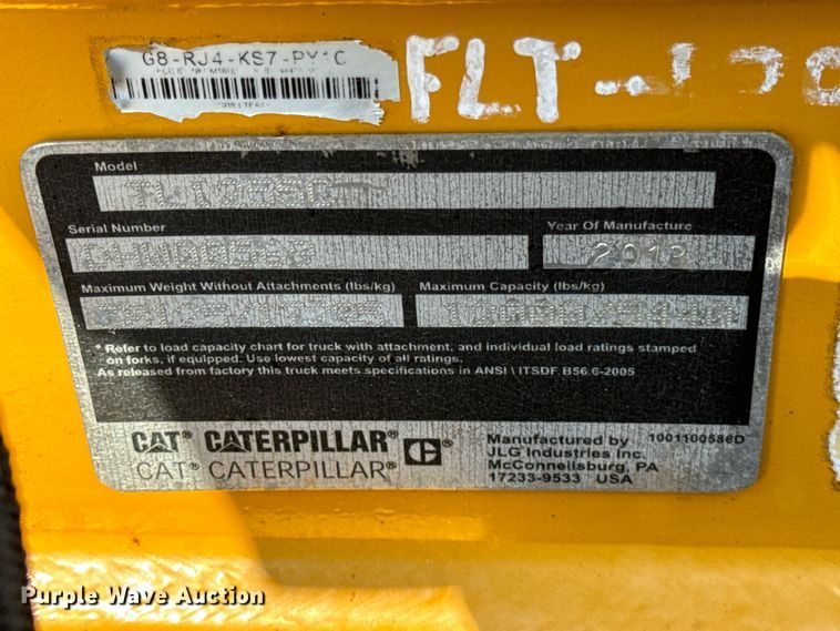 image for item ER0184 2013 Caterpillar TL1255C telehandler