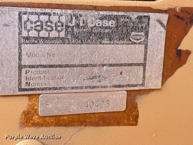 image for item ER2500 Case 1840 skid steer loader