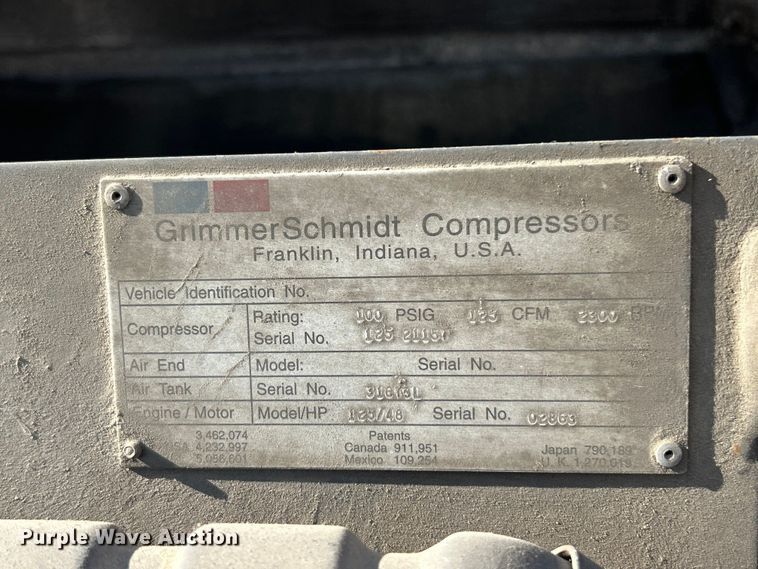 image for item ET3258 Grimmer Schmidt 125 air compressor