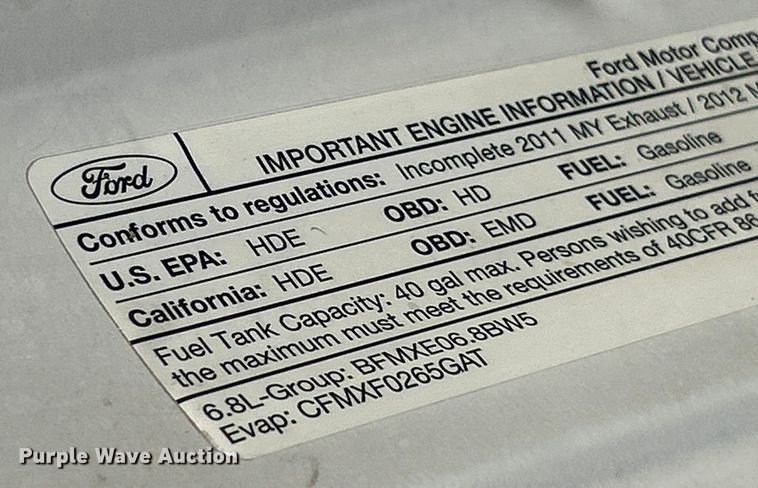 image for item ET3259 2012 Ford F550 Super Duty XL flatbed truck