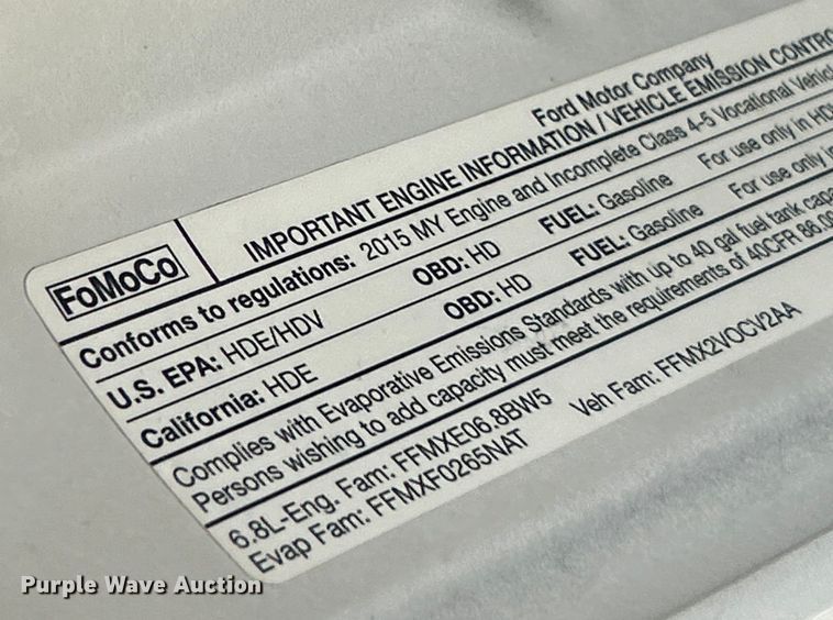 image for item ET3260 2015 Ford F550 Super Duty XL flatbed truck