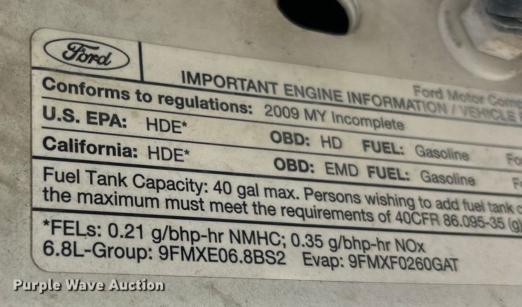 image for item ET3261 2009 Ford F550 Super Duty XL flatbed truck