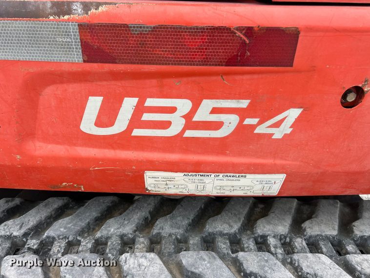 image for item ET3285 2015 Kubota U35-4 mini excavator
