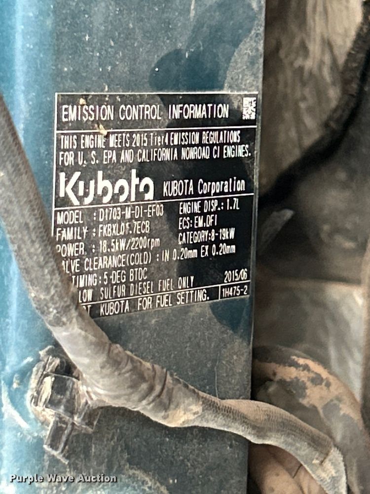 image for item ET3285 2015 Kubota U35-4 mini excavator