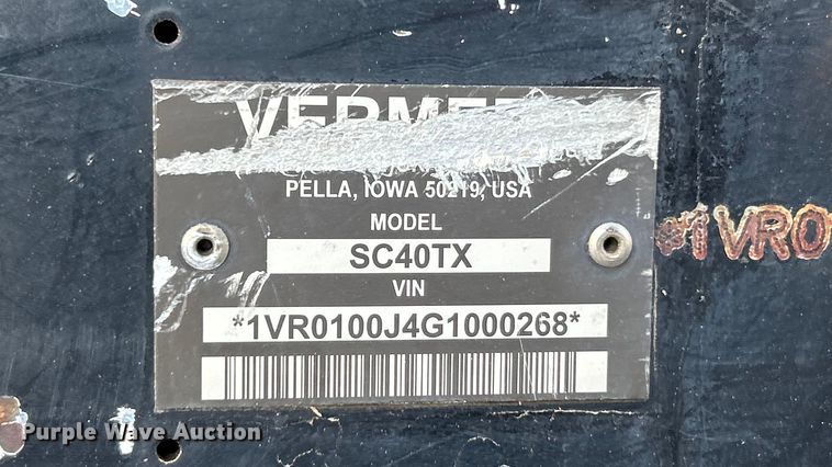 image for item ET3313 2016 Vermeer SC40TX stump grinder