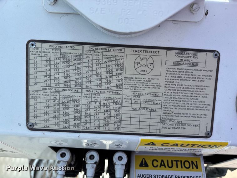 image for item ET4682 2011 Freightliner Business Class M2 digger derrick truck