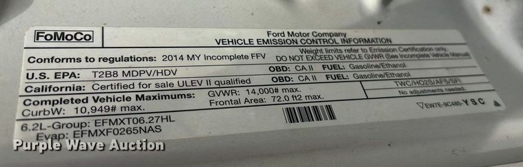 image for item ET4689 2014 Ford F350 Super Duty utility bed pickup truck