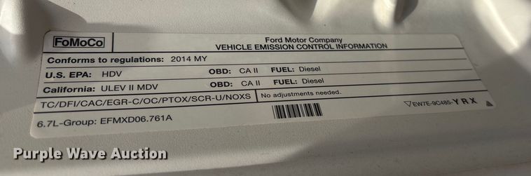 image for item ET4691 2014 Ford F250 Super Duty utility bed pickup truck