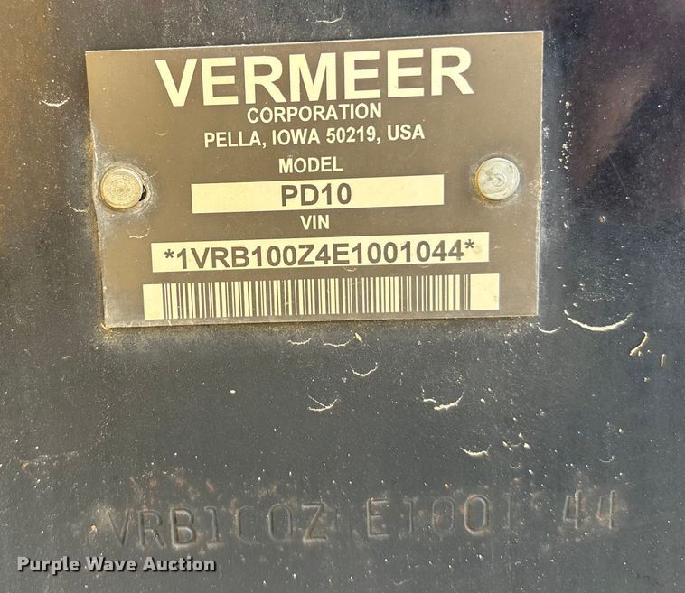 image for item ET4695 2014 Vermeer PD10 pile driver