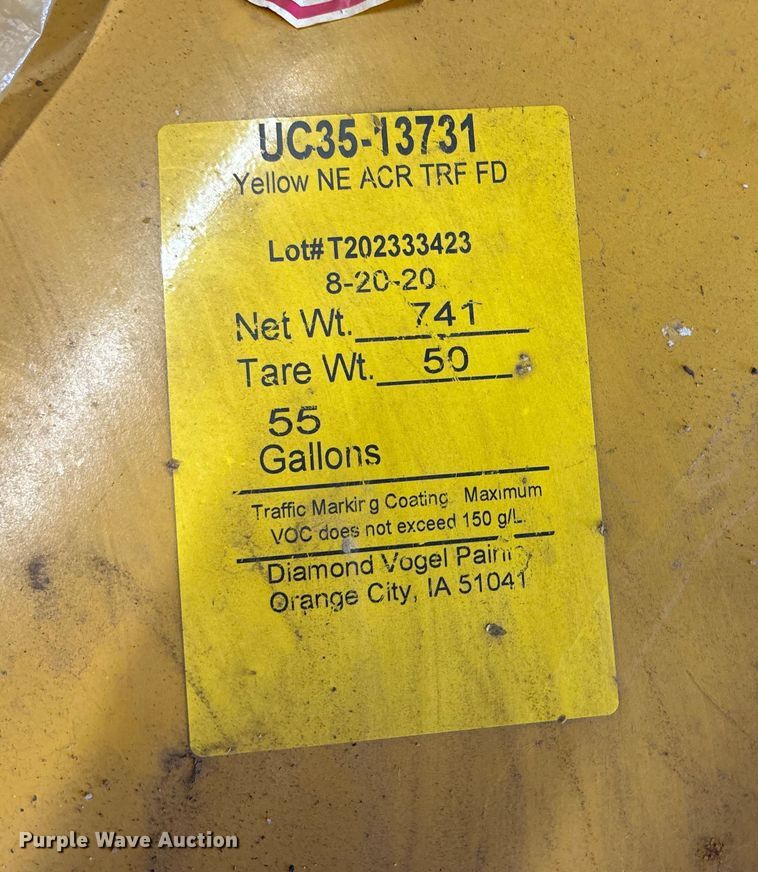 image for item ET4708 (3) 55 gallon barrels of stripping paint