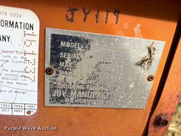 image for item ET7144 1997 CMI G100QP air compressor